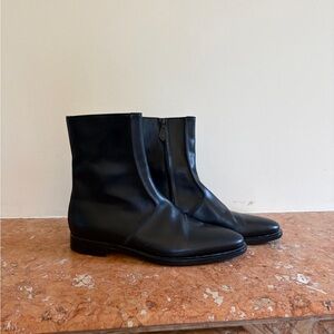 Hermes Black Leather Men's Boots